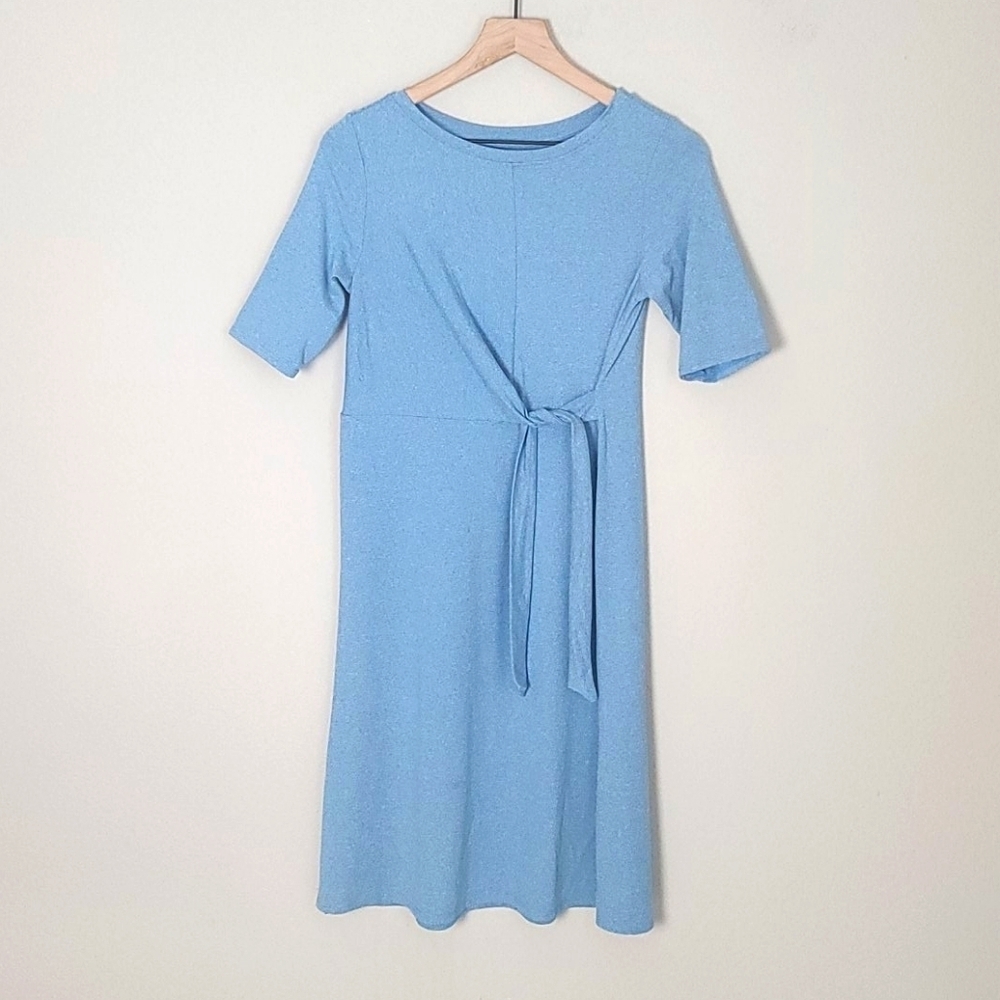 Cuddl Duds Flexwear Draped Tie Front Dress